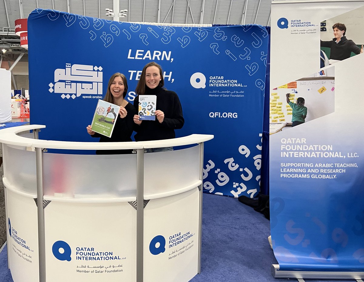 QFIntl's tweet image. We’re ready for #ACTFL22 tomorrow! Stop by our booth #2011 for free, high quality resources for the language classroom ✨ !شوفك قريبان #TeachArabic #LeadWithLanguages
