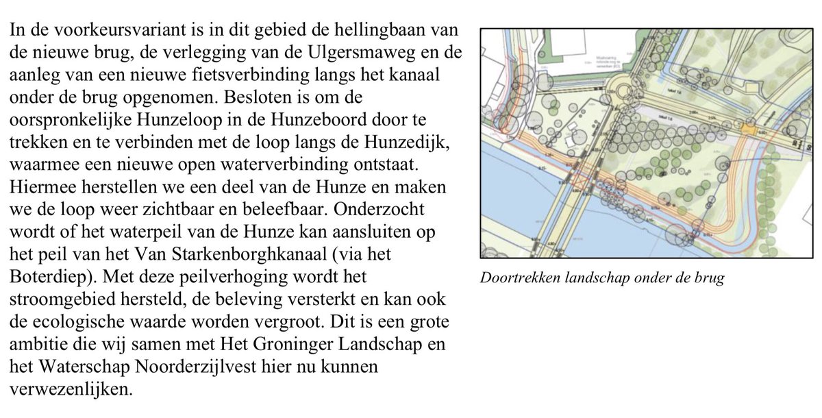 Dit is wel héél goed nieuws: in de voorkeursvariant voor de nieuwe Gerrit Krolbrug wordt de loop van de Hunze hersteld! Een enorme stap om van Groningen weer een stad aan de Hunze te maken! Mooi resultaat van samenwerking <a href="/gem_groningen/">Gemeente Groningen</a> <a href="/Noorderzijlvest/">Waterschap Noorderzijlvest</a> <a href="/RWS_NN/">Rijkswaterstaat Noord-Nederland</a> en <a href="/GR_Landschap/">Het Groninger Landschap</a>