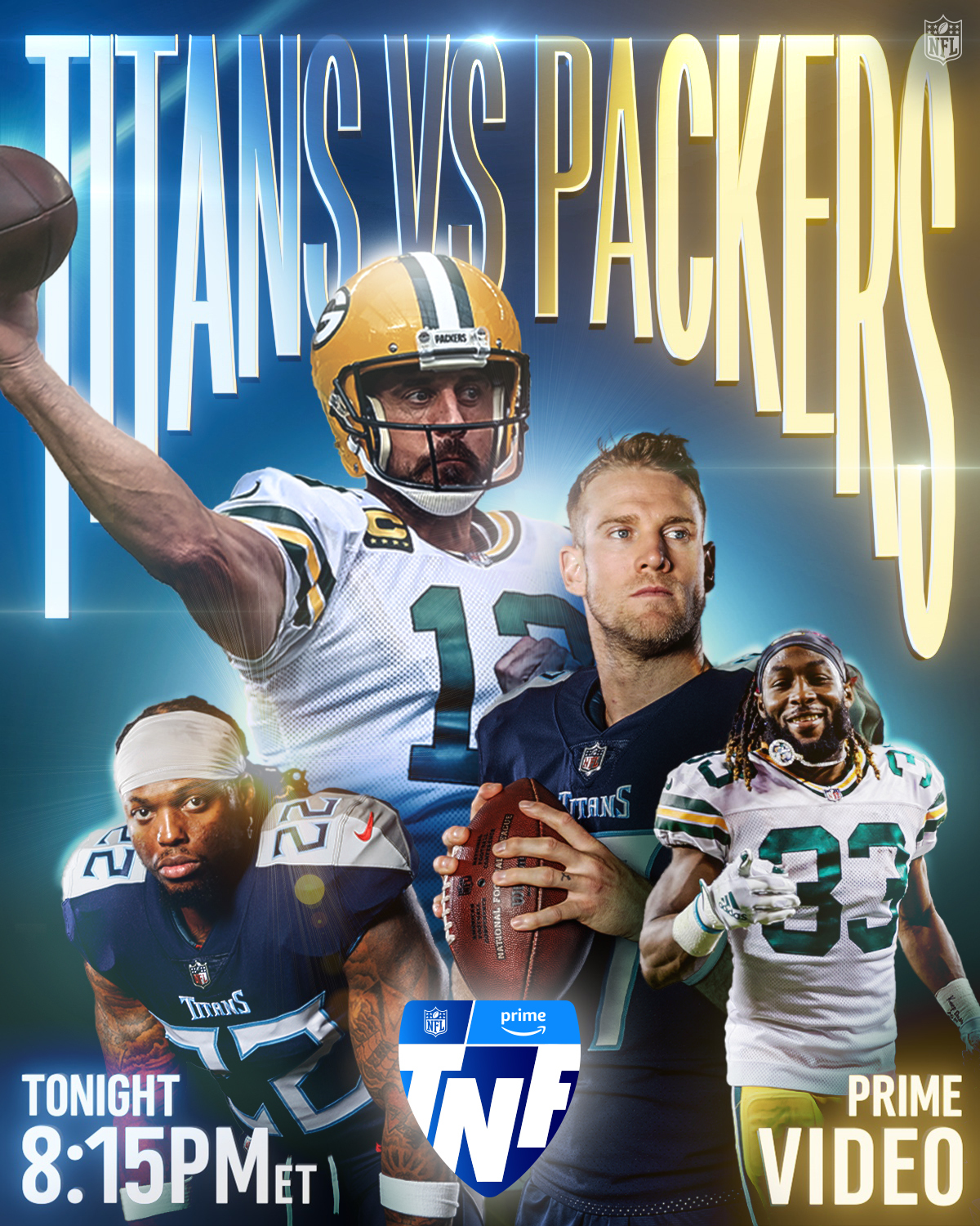 NFL on X: '.@Titans or @Packers getting the W tonight? #TENvsGB -- 8:15pm  ET on Prime Video Also available on NFL+    / X