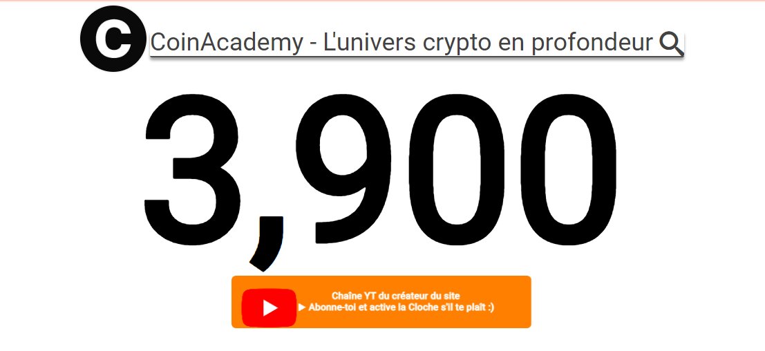 coinacademy_fr's tweet photo. 📺 Notre chaine YouTube approche les 4000 abonnés, vous nous donnez petit un coup de main ? 😀

👉 https://t.co/pfXa0o9Tuy https://t.co/LMKmnILQCi