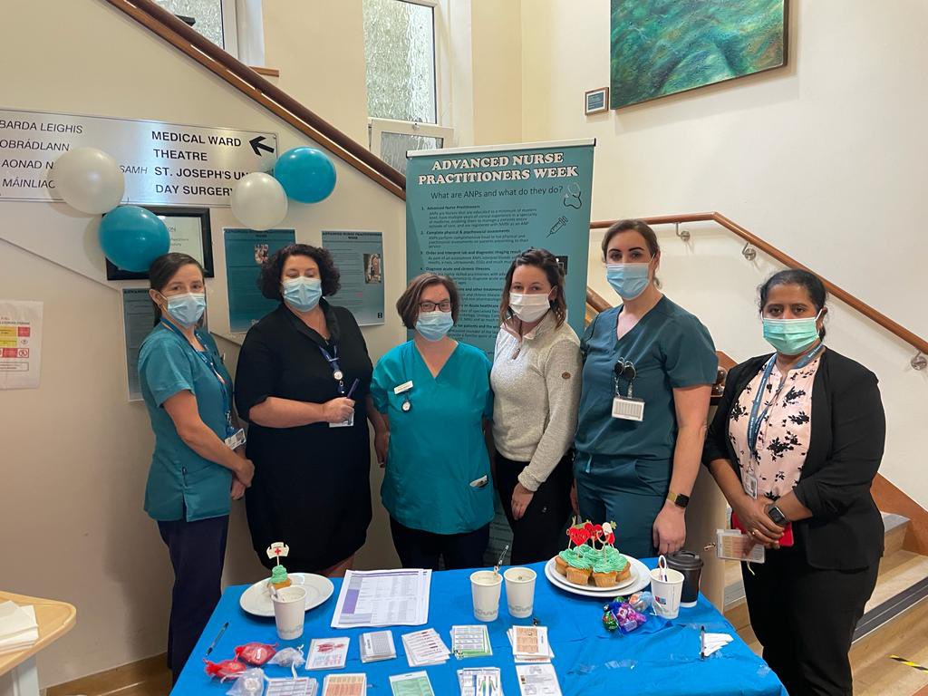 Celebrating advanced practice week at BGH with a stand showcasing the impact of our advanced practice service has on patient care #AdvPracWeek2022 <a href="/BridAOSullivan/">Bridie O'Sullivan</a> <a href="/MaureenMinihane/">Maureen Minihane</a> <a href="/CarolCroke1/">Carole Croke</a> <a href="/MarionODonovan1/">Marion O’Donovan</a> <a href="/TeresaBohane/">Teresa Bohane</a> <a href="/a_cute_medANP/">Carol Walsh</a> <a href="/magsie91/">maggie o shea</a> <a href="/markjhannon/">Mark J Hannon</a> @merline