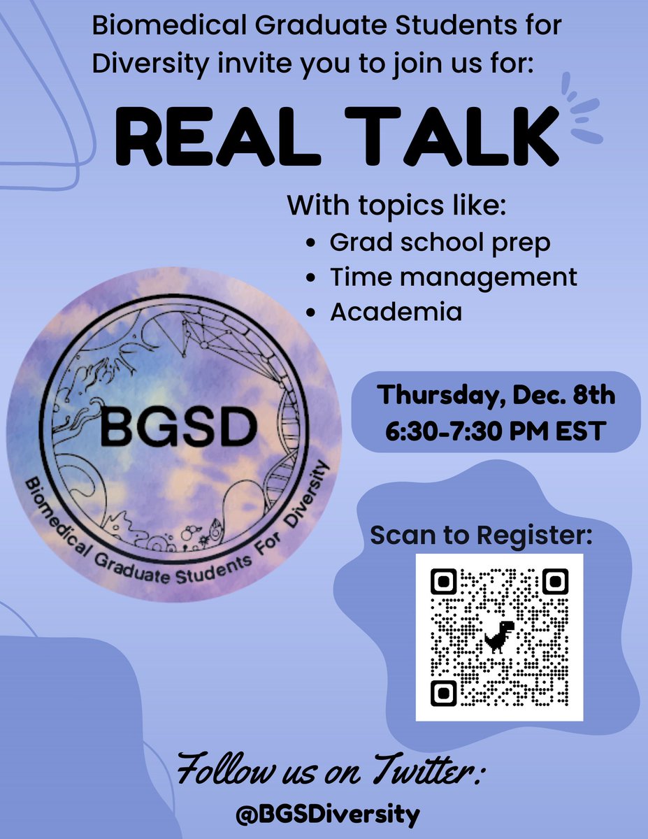 ☀️☀️☀️ATTENTION ☀️☀️☀️ We cordially invite you to join us on Thursday, Dec. 8th from 6:30 - 7:30pm EST for our Real Talk virtual event! Current graduate students from <a href="/DrexelMedicine/">Drexel University College of Medicine</a> will host conversations on topics like preparing for grad school, time management, and academia.