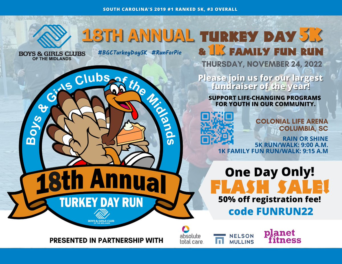 JonesMcaden's tweet photo. Come walk with team #JMA and support the Boys & Girls Clubs of the Midlands! #BGCTurkeyDay5k #MorePiePlease #BoysAnddGirlsCluboftheMidlands https://t.co/xq3FDzM3Yo