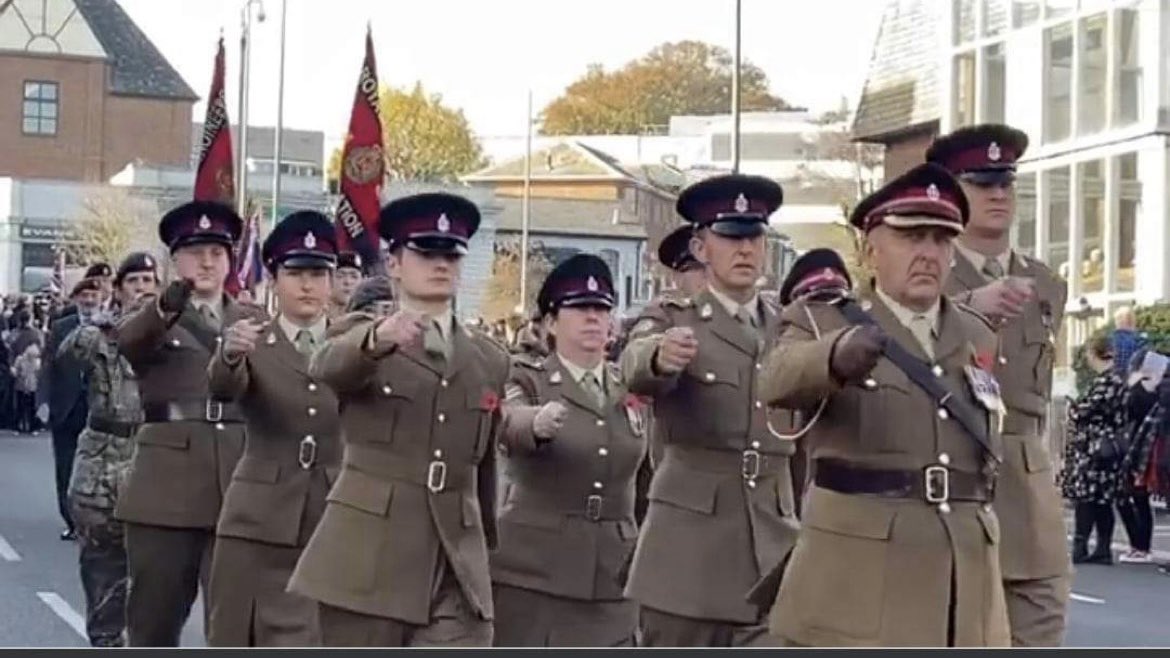 220 Med Sqn at Remembrance in Maidstone on Sunday.