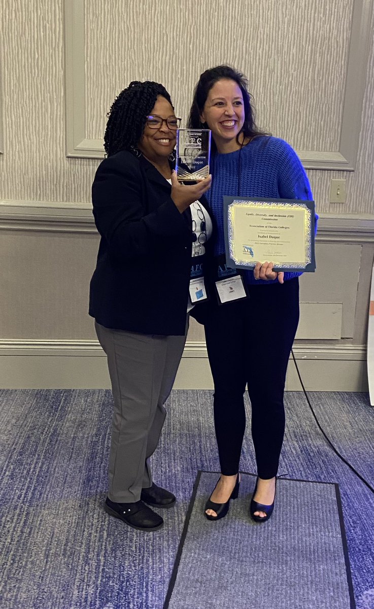 AFC_EDI's tweet photo. Congratulations to EDI Exemplary Practice Isabel Duque, MDC! 📚 https://t.co/B33gTRR3yE