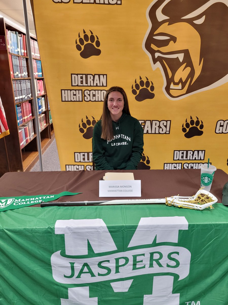 DelranAthletics's tweet photo. Congratulations to Delran's Marissa Mongon who has decided to continue her academics and athletics at Manhattan College where she will be playing lacrosse.  Go Bears!!! https://t.co/xCxKt3omow