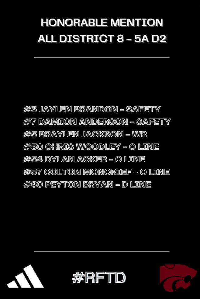 Congrats to our Honorable Mention All District guys! #RFTD