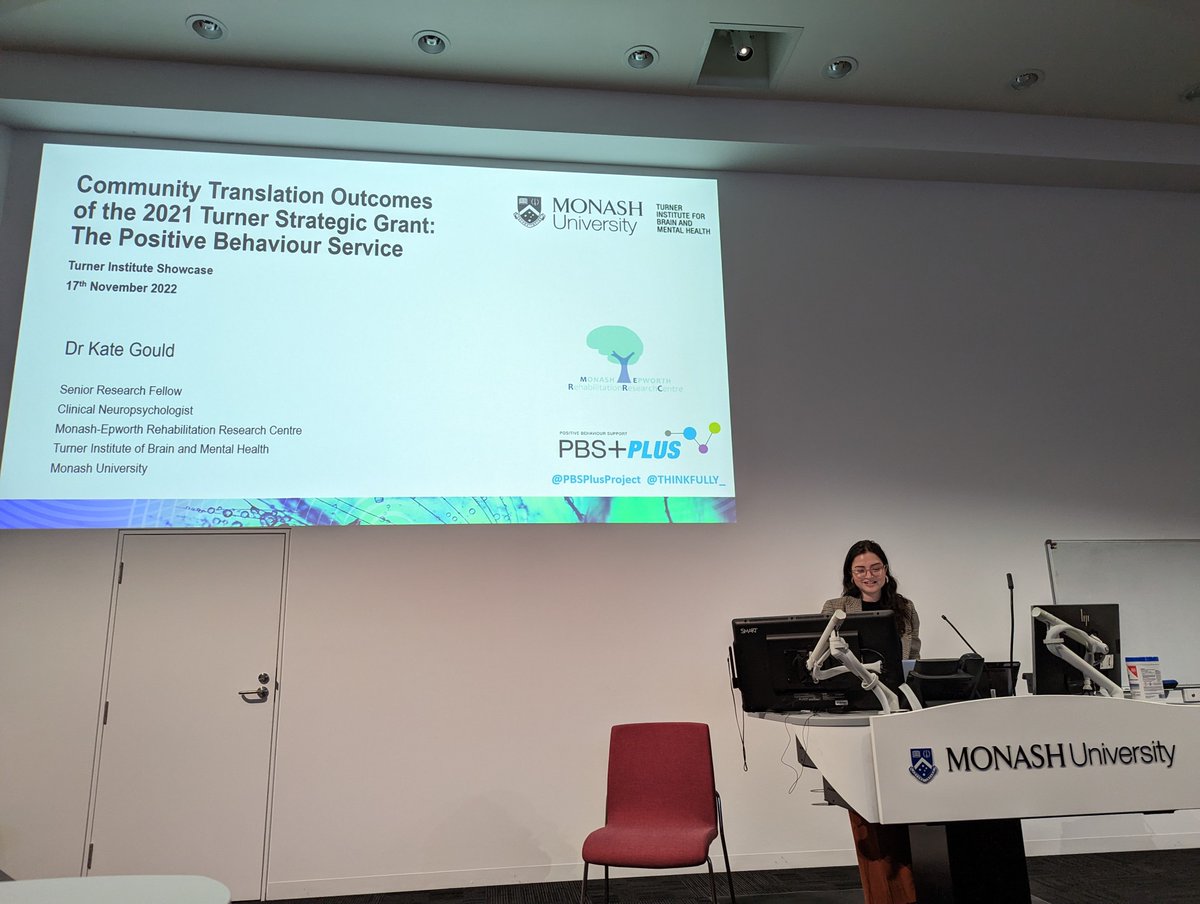 THINKFULLY_'s tweet image. Thanks @turnerinstitute for the opportunity to present at the 2022 showcase! I shared some preliminary findings from our Positive Behaviour Service workforce development evaluation &amp;amp; implementation progress for the @PBSPlusProject 

@MERRC_Research 
@TI_BrainRehab