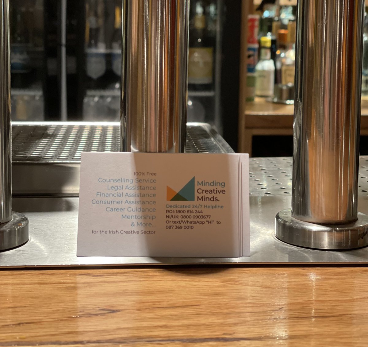 MindingCreative's tweet photo. Best of luck to everyone ahead of #RTÉFolkAwards tonight 🙌

We are available to all the performers and crew tonight and around the clock

We popped some reminders of our service backstage (thanks @RTERadio1!) if anyone needs them

Enjoy the night🎉 https://t.co/6mXutOnG6z