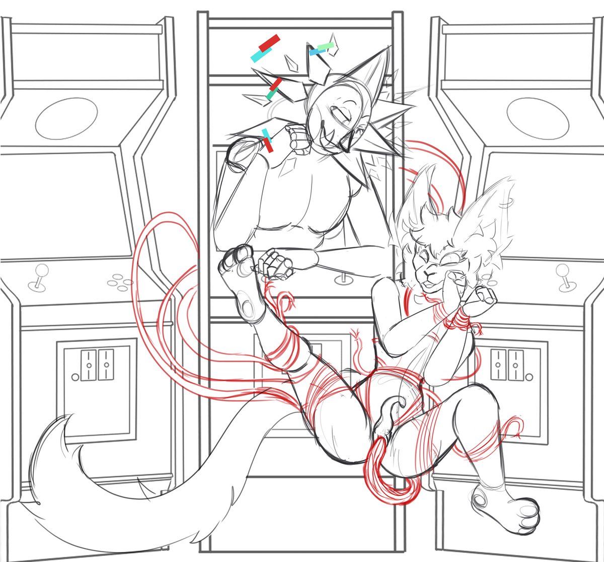 MawsandAxles's tweet photo. Cw: Wireplay(?) Bondage
Ft: Connection error and @Virgo_Moondust
Cat caught the mouse⦠or is it the other way round?
#Glitchweek #sundropnsfw #fnafnsfw https://t.co/eUU89Rfykz