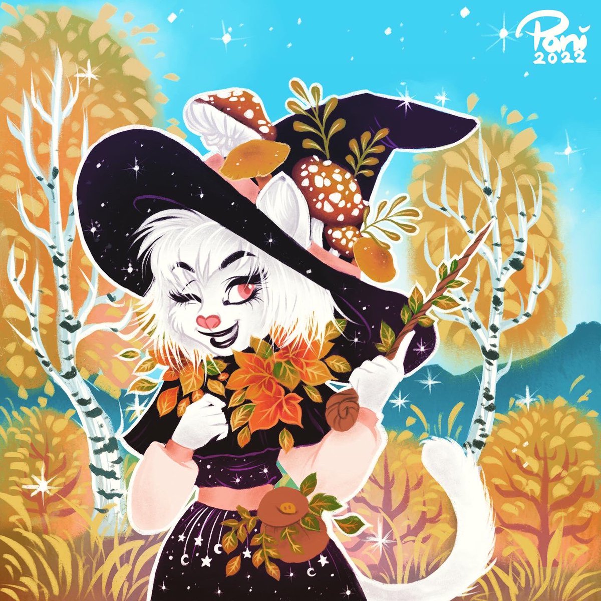 NavilusArt's tweet photo. Oops, total vergessen das hier auf Twitter hochzuladen. 🙈

#autumnart #furryart #witch #furrywitch #digitalart #Procreate https://t.co/XTtK8yFRbC