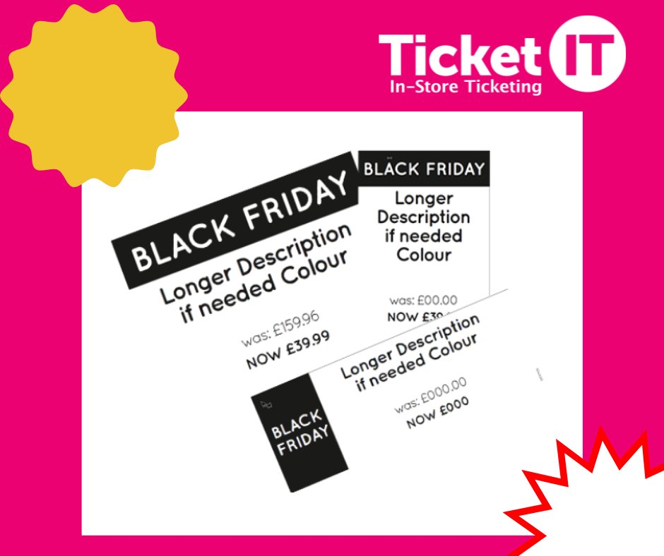 TheTicketIT's tweet photo. Holiday promotional and special offer tickets generate excitement and buzz among your customers. Ticket-IT allows you to communicate creative promotions with enticing offers, keeping you ahead of the competition. #TicketIT #InStoreTicketing  #shelfedge #retailticketingsystem https://t.co/2Z3qUVFZJb