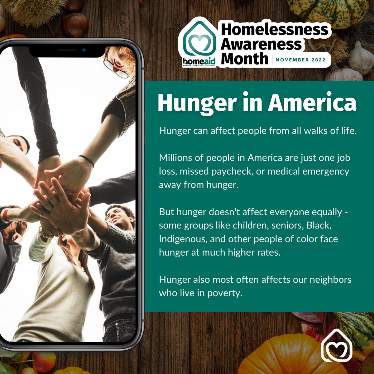 HomeAid_Sac's tweet photo. Hunger is a serious issue we face in #America. Families in states all across the country struggle to feed their families and themselves. 

Let’s #havefaith and #help  those in need. 🍊🥬🥖🥫

#homelessnessawarenessmonth #homelessness #foodforall #strongertogether #donate #week3 https://t.co/FIF3Jui8Xk