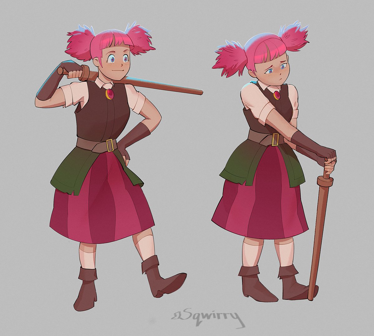 sqwirry's tweet photo. Of all things I never thought High Guardian Spice to become one of m comfort shows... to think about, not to rewatch, sadly. Still it holds a soft spot in my memory. Here's a little redesigned drawing of Rosemary with a training sword cause I felt like giving one to her. https://t.co/BRCbFAn2vO