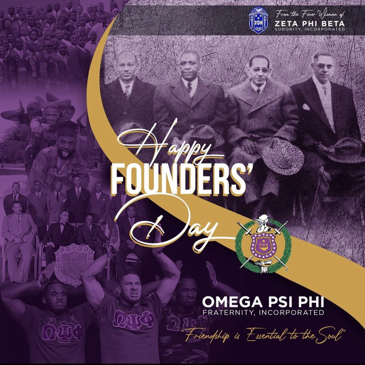 Happy Founders’ Day to the men of Omega Psi Phi Fraternity, Incorporated.

Special shoutout to the home team <a href="/UH_omegas/">UH Ques 🐶⚡️</a> 💙💜