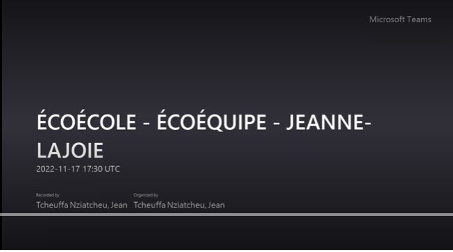 nziatcheu's tweet photo. Notre séance de rencontre en ligne #écoécole , #Écoéquipe , @EEJeanneLajoie ! Merci à tous les #collègues, à la #direction et #direction #adjointe de l'#école et aux #parents #bénévoles de votre participation à cette #réunion de mise en #route. https://t.co/EYlKk4hh1n