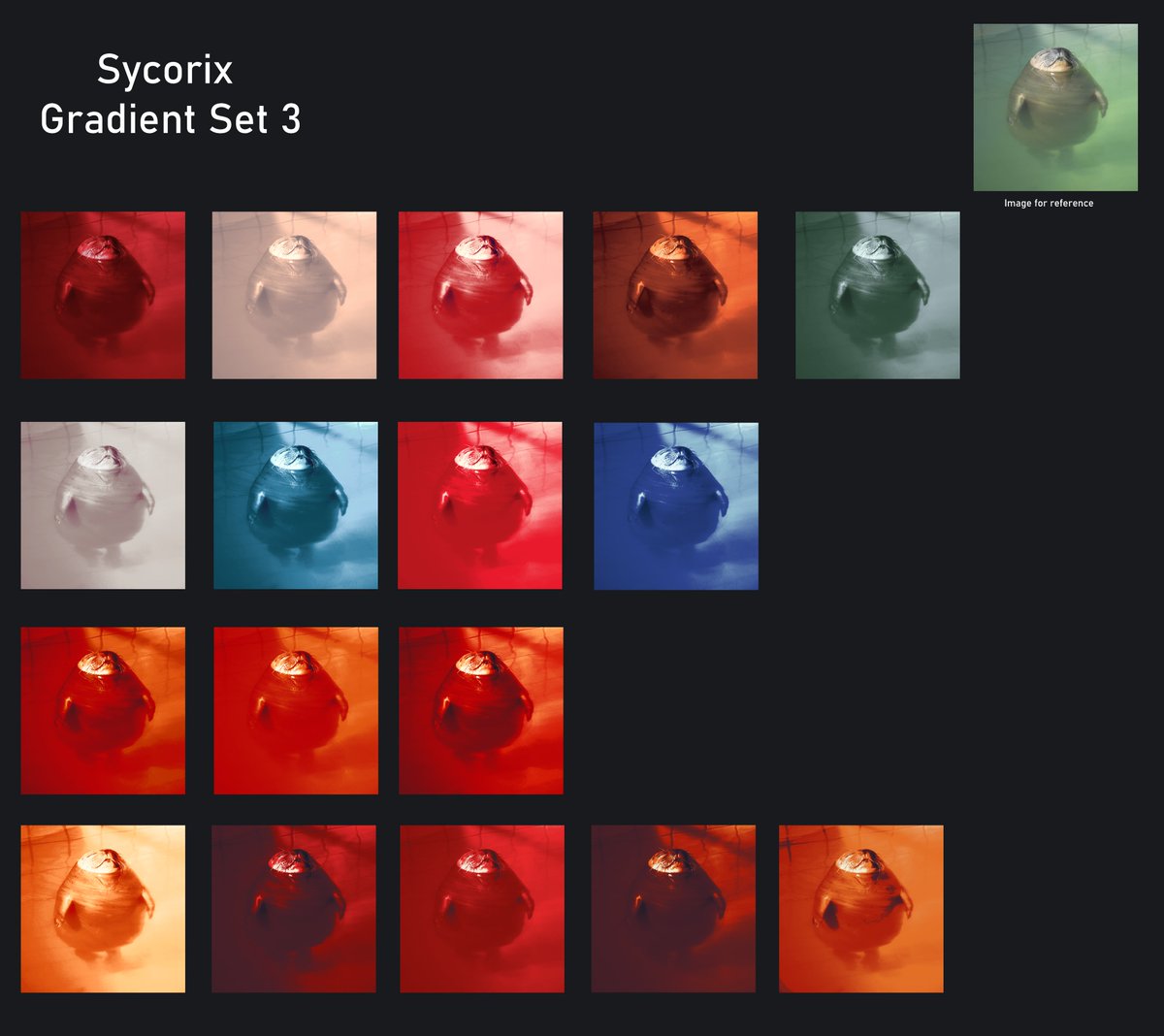 Sycorix9's tweet photo. I uploaded another set of gradient maps I made in CSP / Clip Studio Paint. This set is more of a fiery/red focussed one. 
#materials #csp #clipstudiopaint

https://t.co/87hzYOiviO https://t.co/O6C2Ok4F81