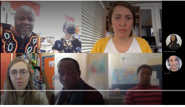 nziatcheu's tweet photo. Notre séance de rencontre en ligne #écoécole , #Écoéquipe , @EEJeanneLajoie ! Merci à tous les #collègues, à la #direction et #direction #adjointe de l'#école et aux #parents #bénévoles de votre participation à cette #réunion de mise en #route. https://t.co/EYlKk4hh1n