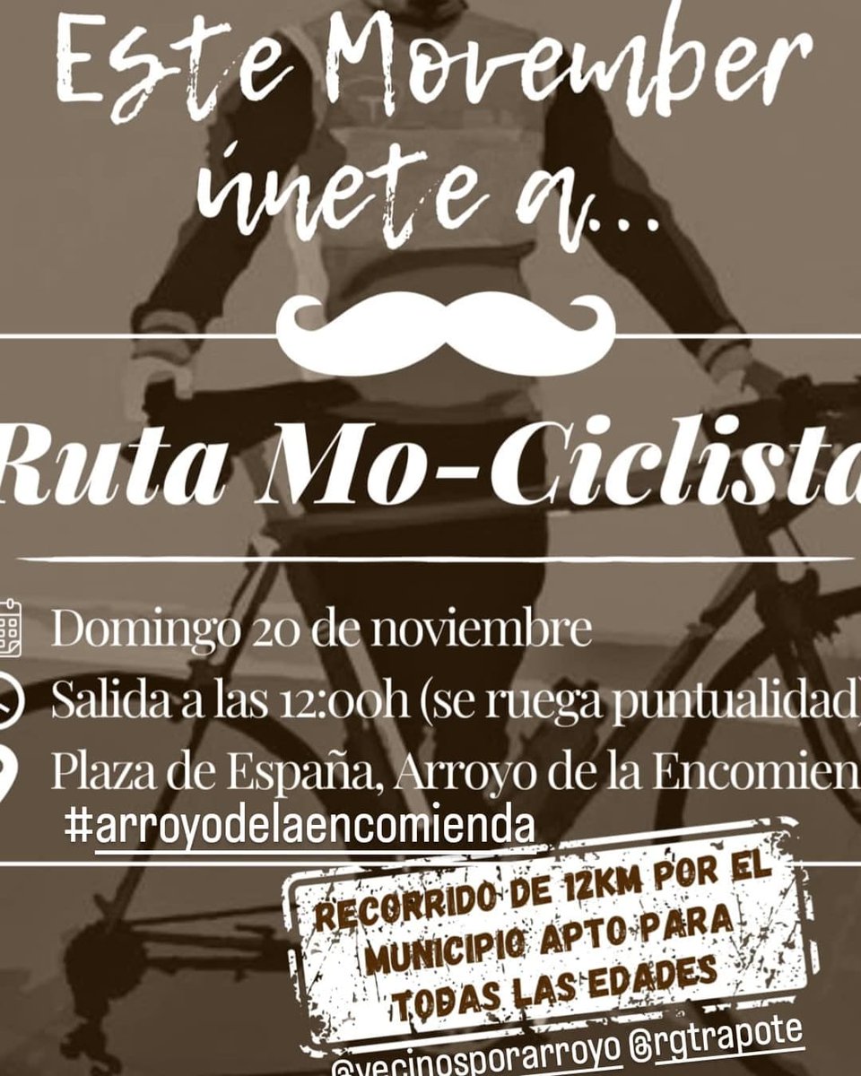BMArroyo's tweet photo. Este fin de semana, a parte de nuestros partidos, hay un planazo en Arroyo, ¿te lo vas a perder?
Gran iniciativa de @movemberbutcherbrothers 🧔🧔
#bmarroyo #basebmarroyo #deportecyl #fcylbm #estudiossigma #H20 #latablería #papeleríalaflecha #Maradú #perfumeríagmartinez https://t.co/yqWcg0fQdM