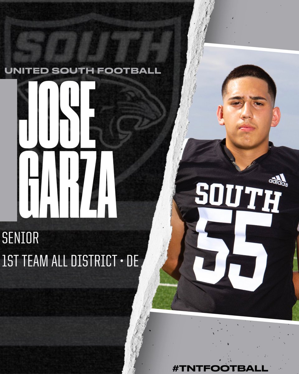 USPanthers's tweet photo. 🏆⚡️PANTHER NATION⚡️🏆

We would like to congratulate Jose Garza on being selected 1st Team All-District Defensive End as voted on by the coaches of District 30-6A⚡️

#TNTFOOTBALL https://t.co/niXWhPNIVX