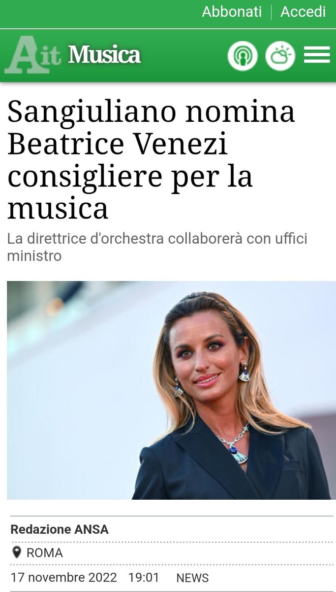 BeatriceVenezi's tweet photo. Onorata di ricevere questo incarico. Ringrazio il Ministro @gennarosangiuliano per la fiducia nei miei confronti. E adesso, al lavoro! https://t.co/X4jmWxUmaV