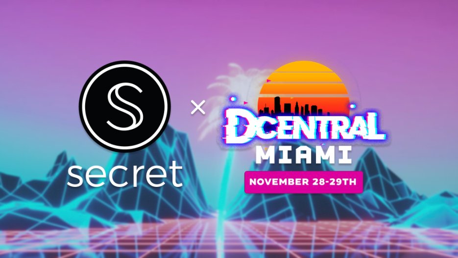 SecretNetwork's tweet photo. Live in the Miami area and looking to build a new project?

Join us @DCentralCon at the James L. Knight Center, November 28-29. It's your chance to meet key figures in Secret's ecosystem. Let's hear your great idea.

Grab your tickets: https://t.co/lkWUC9RTuP

$SCRT #DCentralSCRT https://t.co/KBGMadGKWI