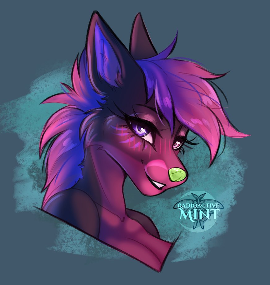 RadioactiveMint's tweet photo. Yay for 1000! :3 For that I'd like to throw a small raffle hor a headshot c:

🌙 Retweet
🌙 Follow
🌙 Like
✨ Send your OC reference in comments (optional) https://t.co/Ou9pnAqYOO