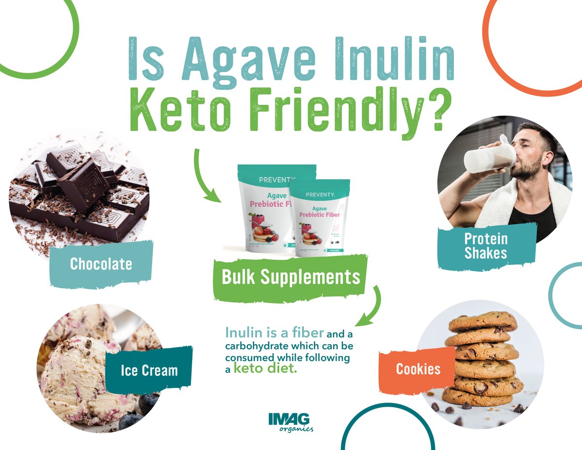 Inulin is a fiber and a carbohydrate that can be consumed while following a keto diet. Because it passes through the body undigested, it does not contribute any net carbohydrates and has a glycemic index value close to zero. #agave#prebiotics#inulin#prebioticfibre#keto4life #keto