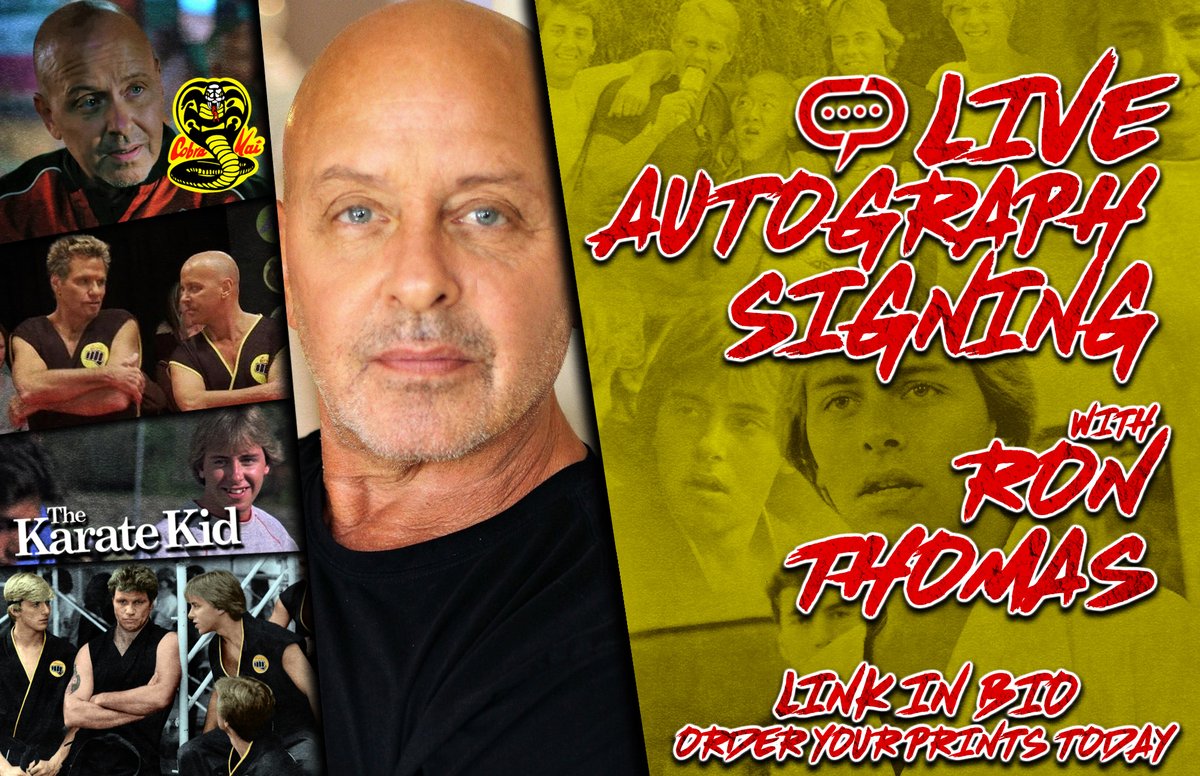 REMINDER: I’ll be signing live on IG on December 2nd at noon PST. 17 photos to choose from. @StreamilyLive ships, anywhere, domestic or international. Get yours today, and I’ll sign it live on IG! CLICK THE LINK: streamily.com/ronthomas #autographs #cobrakai #karatekid