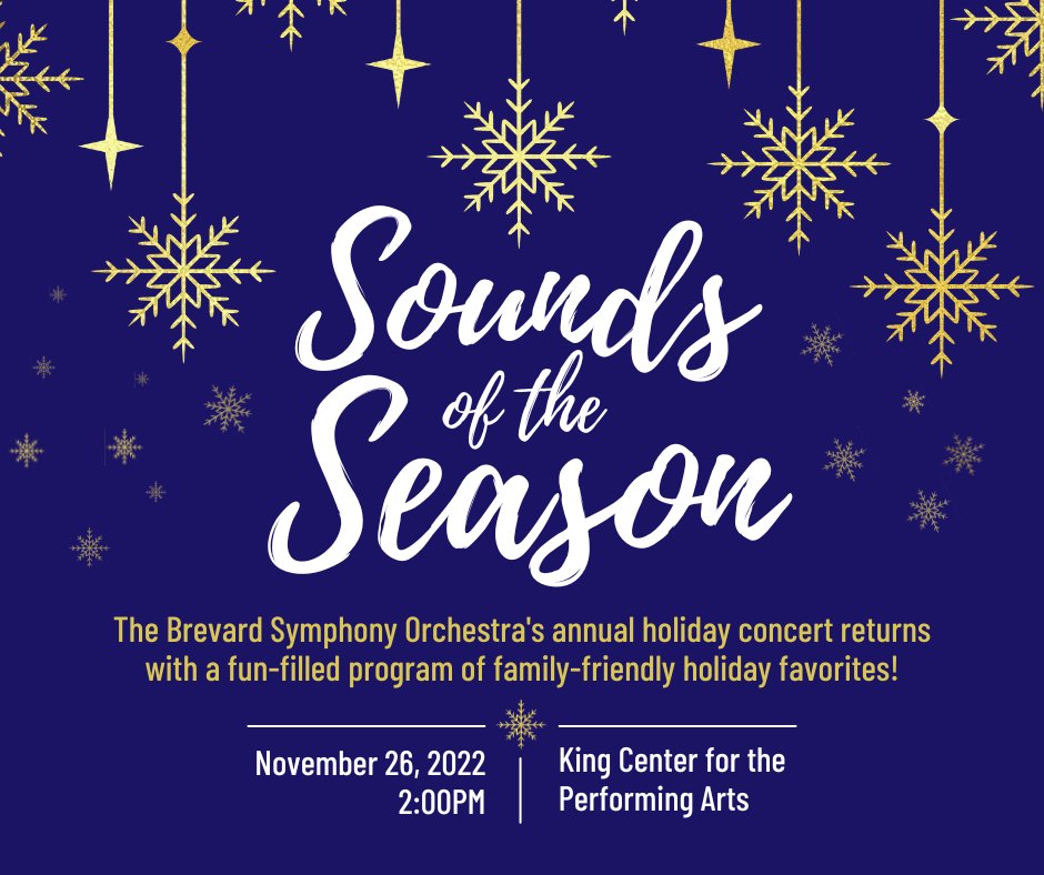 Have you gotten your tickets for the <a href="/BrevardSymphony/">Brevard Symphony Orchestra</a> Holiday Concert on Saturday, Nov. 26, 2022 at 2pm at the <a href="/KingCenterPA/">King Center</a>? 
POPS favorite pianist Rich Ridenour leads a program including holiday favorites, traditional carols, and vocalist Karen Shriner! 
brevardsymphony.com/holiday/