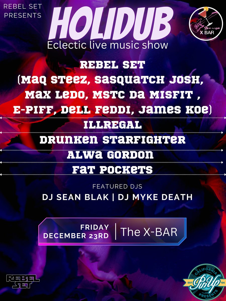 itsflyguyry's tweet photo. December 23rd
You know we had to bring it back to The Bay
see you then...
#performance #ibrtakeover #livemusic #liveperformance #music #artist #streaming #liveshow #concert #hiphopculture #rebelset #rap #theculture #hiphop #losangeles #mstcdamisfit #illbottlerecords #bayarea https://t.co/8p5uZcnsHQ