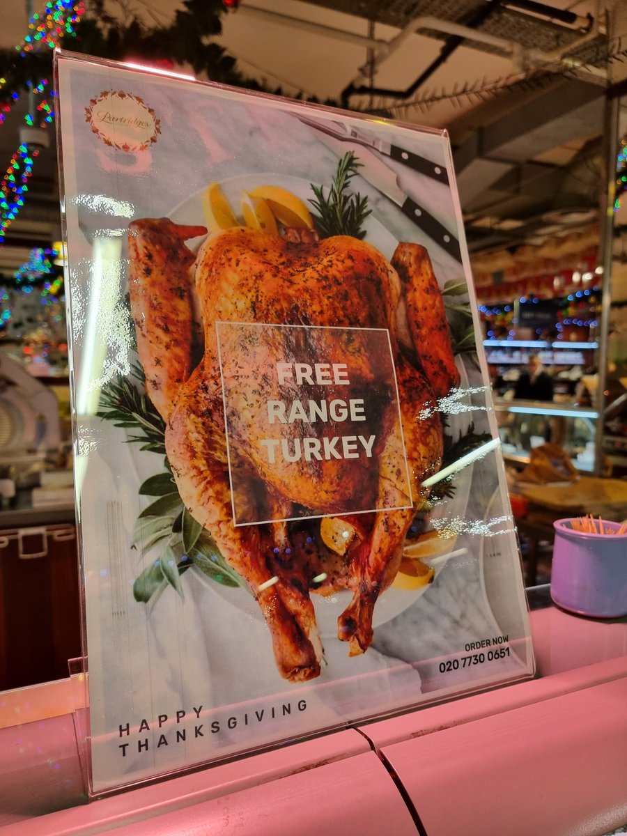 There is still time to place an order for your award winning free range turkey to celebrate Thanksgiving with your loved ones. 📱 Call either of our stores to place your order now. Sloane Square: 0207 730 0651 | Kensington: 0207 581 0535