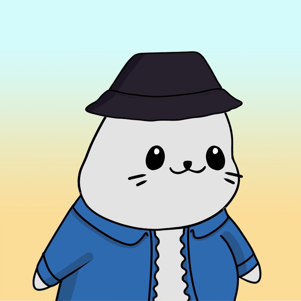 I4NFTS's tweet photo. .@wabdoteth arfed on camera so I could arf on twitter. Seal on my head and seals in my portfolio @sappyseals #ARF https://t.co/UR8Pecx1yF