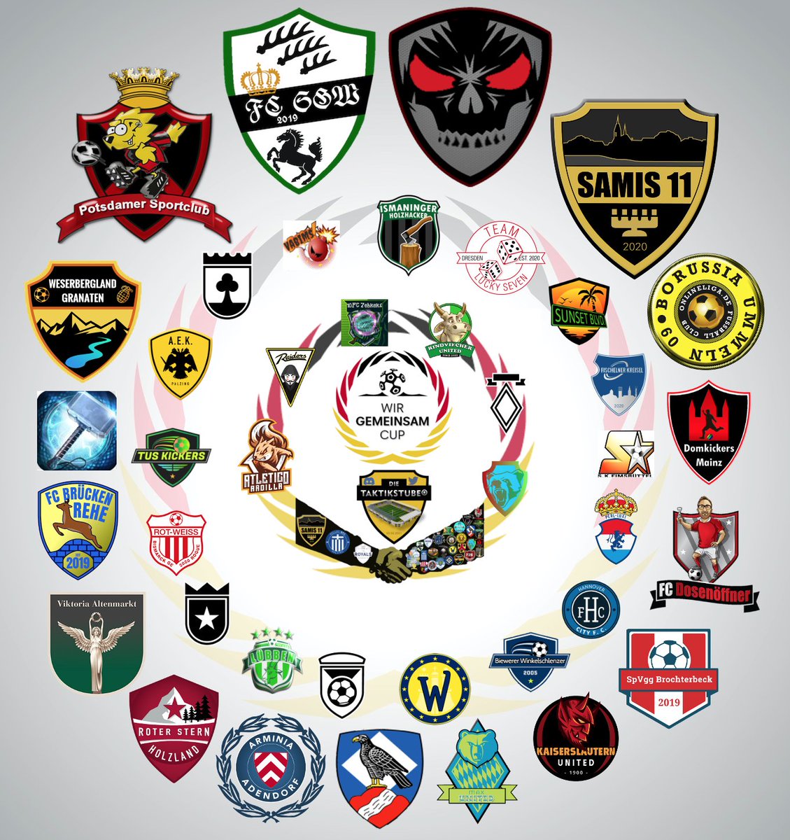 🤝🏆#WGCS24- Das Teilnehmerfeld steht🏟️🤝 im kommenden Sommer ist es wieder soweit! Die 13. ‼️🥳 Ausgabe des #wgc startet. Es werden erstmals 40 Teams an den Start gehen. Wir  freuen uns über die Teilnahme von 6xLiga 6, 17xLiga 5, 11xLiga 4, 2xLiga 3, 4x Liga 2 🤝😍. Dabei sind: