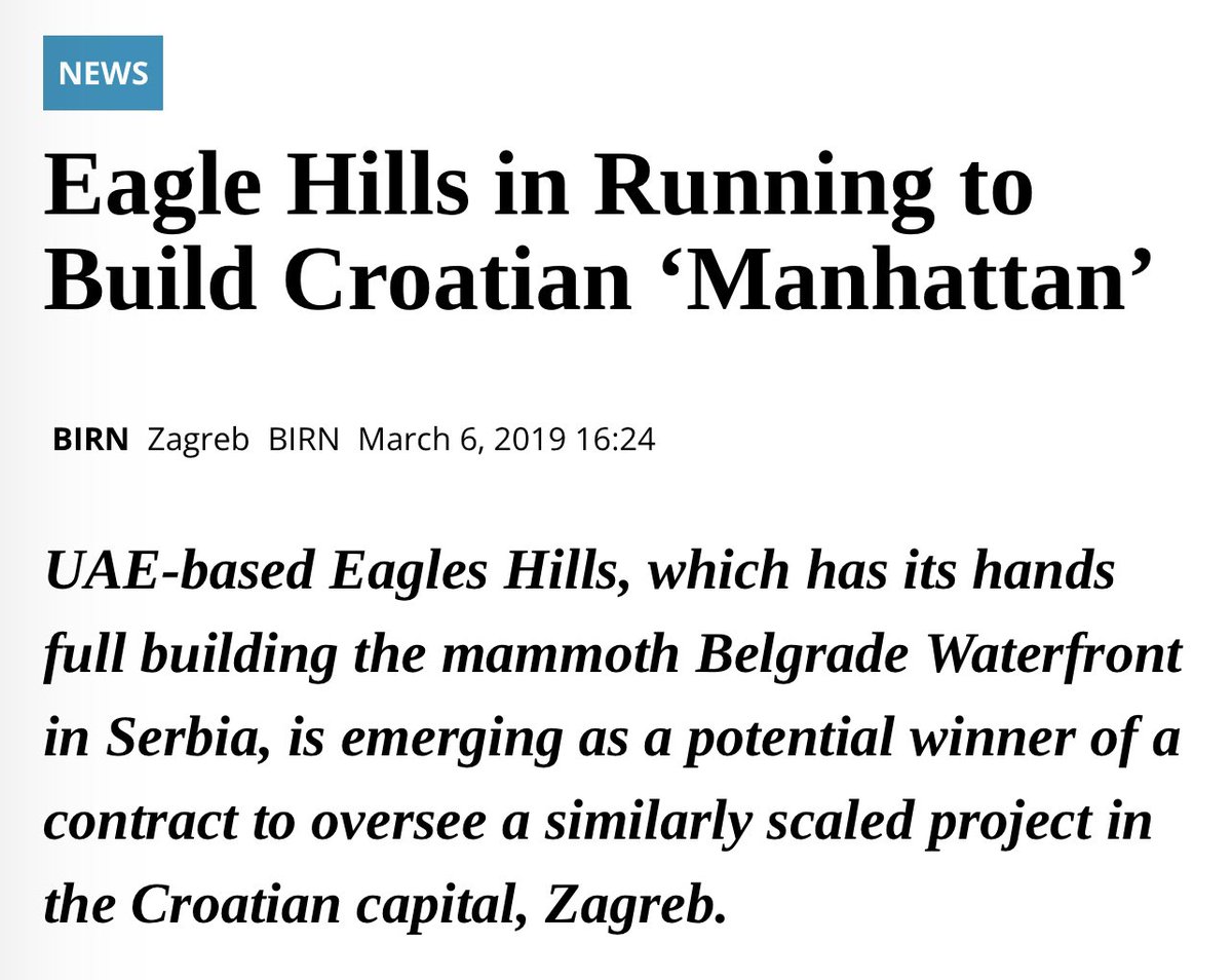 1. “Eagle Hills” kompania e Muhammed El Alabbar që do të ndërtojë Portin Turistik të Durrësit, e mirëpritur në Kroaci për të ndërtuar “Manhatanin e Zagrebit”, një investim sa një e katërta e Durrësit që konsiderohet shumë i rëndësishëm për zhvillimin e kryeqytetit kroat.