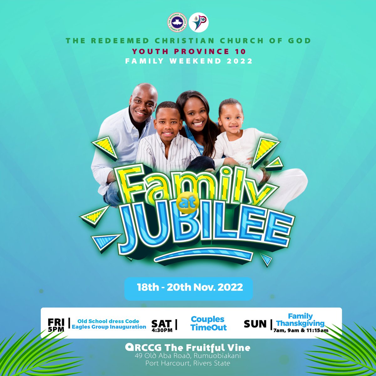 rccgtfvph's tweet photo. Join us this weekend for our family weekend, a time to bind with our families and friends 

See flier for more info
#rccgtfvph #youthchurchinportharcourt https://t.co/J69GNV1SVY