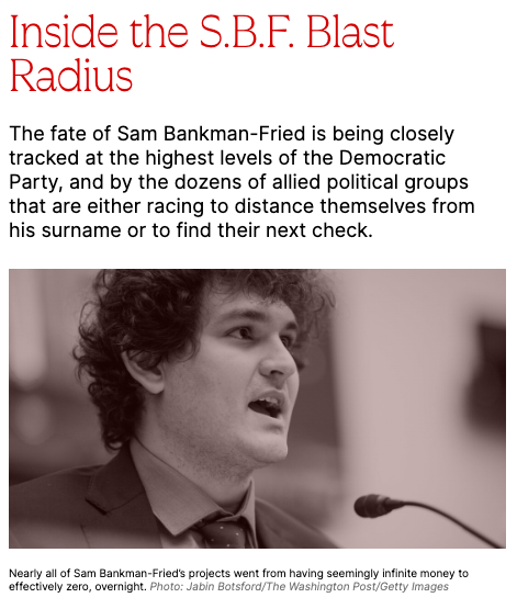 Why was SBF being protected?
Because the billions he stole from crypto investors mostly went to Democrats.
They'll use his crime to try regulating crypto.
The people who received stolen property want to become your policeman.
archive.ph/sScyU