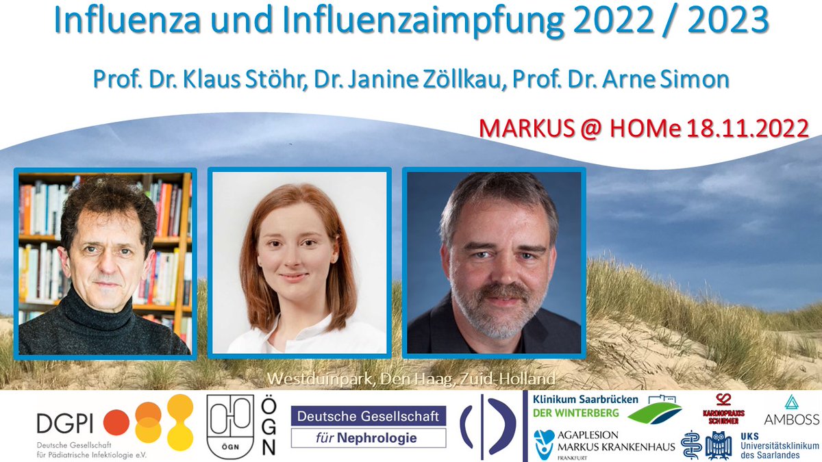 Gunnar Henrik Heine (@gunnar_heine) on Twitter photo Morgen ab 19:30 Uhr bei MARKUS @ HOMe: <a href="/stohr_klaus/">Klaus Stöhr</a>, Janine Zöllkau und Arne Simon zur Bedeutung von Influenza und Influenzaimpfung mit Fokus Kinder & Jugendliche und Schwangere. Moderation: Barbara Gärtner.
<a href="/dgfn_ev/">Deutsche Gesellschaft für Nephrologie (DGfN) e.V.</a> @oegnephro Morgen ab 19:30 Uhr bei MARKUS @ HOMe: <a href="/stohr_klaus/">Klaus Stöhr</a>, Janine Zöllkau und Arne Simon zur Bedeutung von Influenza und Influenzaimpfung mit Fokus Kinder & Jugendliche und Schwangere. Moderation: Barbara Gärtner.
<a href="/dgfn_ev/">Deutsche Gesellschaft für Nephrologie (DGfN) e.V.</a> @oegnephro
