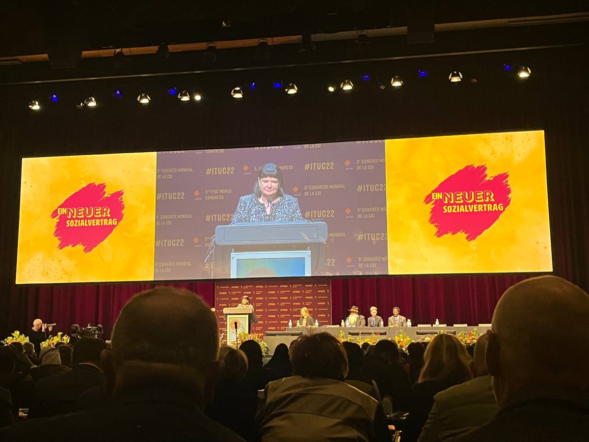 cutcolombia's tweet photo. Delegación de @cutcolombia en el 5to Congreso de CSI @ituc  #ITUC2022 https://t.co/yi4tWCjTPm