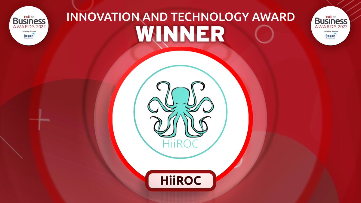 2022’s Innovation and Technology Award goes to HiiROC! Well done to the team <a href="/hii_roc/">HiiROC</a> #HLBusinessAwards