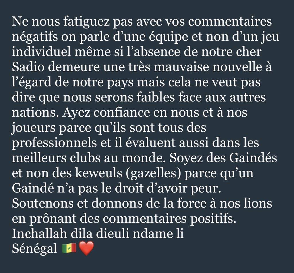 Gaindé ne fuit pas, ne recule pas et n’a jamais peur de n’importe adverse. 
#MankoWutiNdamli #Senegal #Mondial2022 #seneweb #Qatar2022 #dudufaitdesvideos #Mane10