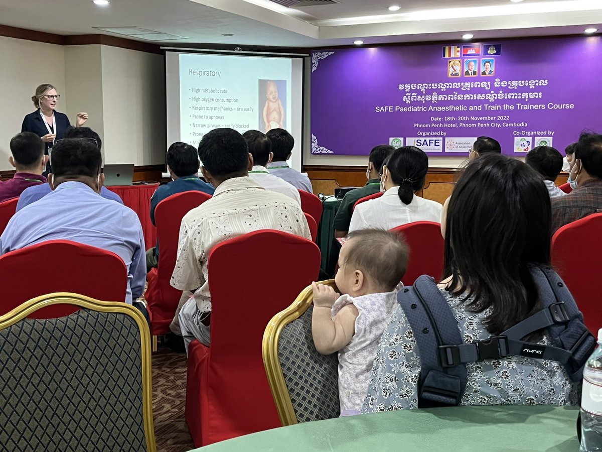 Lowri Bowen (@lowri_bowen) on Twitter photo First <a href="/SAFE_courses/">Safer Anaesthesia from Education (SAFE)</a> Paeds Course Cambodia. Our youngest faculty member listening in to Jayne S introducing “The child is not a miniature adult” <a href="/LinnyBaxter/">Linden Baxter</a> <a href="/Assoc_Anaes/">Association of Anaesthetists</a> <a href="/wfsaorg/">WFSA</a> First <a href="/SAFE_courses/">Safer Anaesthesia from Education (SAFE)</a> Paeds Course Cambodia. Our youngest faculty member listening in to Jayne S introducing “The child is not a miniature adult” <a href="/LinnyBaxter/">Linden Baxter</a> <a href="/Assoc_Anaes/">Association of Anaesthetists</a> <a href="/wfsaorg/">WFSA</a>