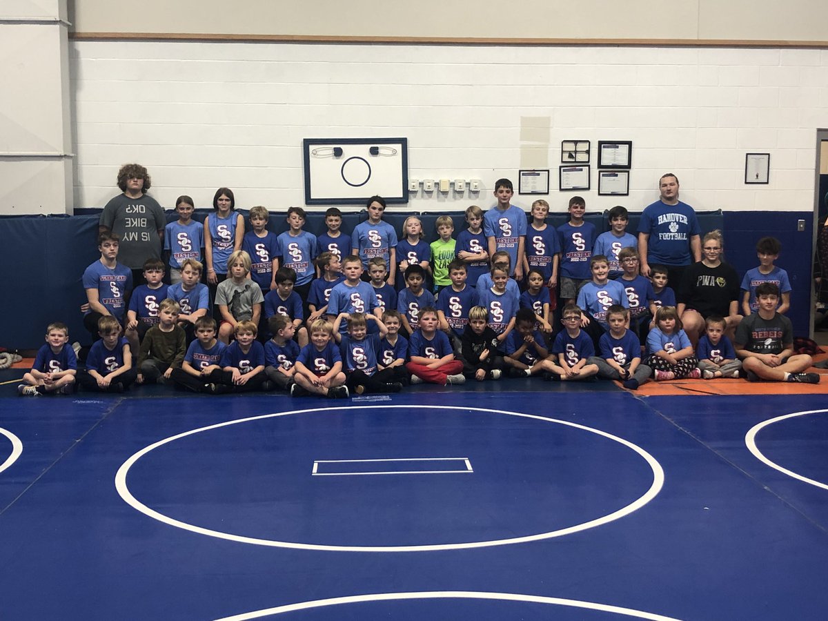 SSWrestle's tweet photo. Great youth wrestling camp this week! Let’s Go Rebels!!!🔵⚪️🤼‍♂️💪 https://t.co/B6Nk32GHwk