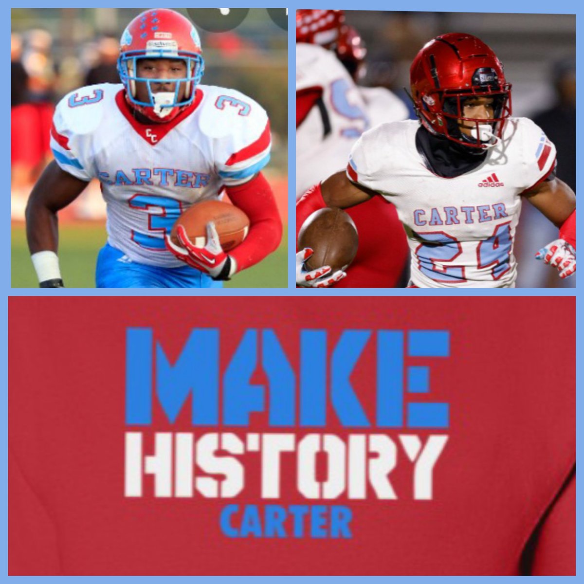 DericTaylor5's tweet photo. Only 2 CARTER'S FOOTBALL PLAYERS to rushed for 2,000 CAREER RUSHING YARDS in CARTER'S 2000(2000-2022) https://t.co/UorZKpvC15