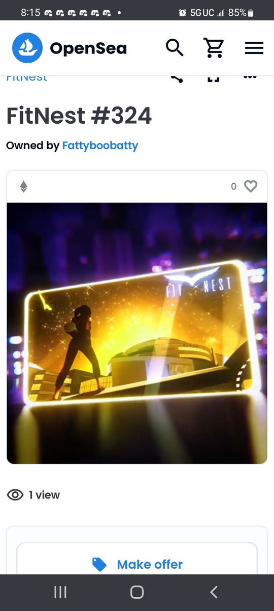 Got my <a href="/Fitnestofficial/">FitNest</a> nft i won! Excited to get my fat ass in shape.