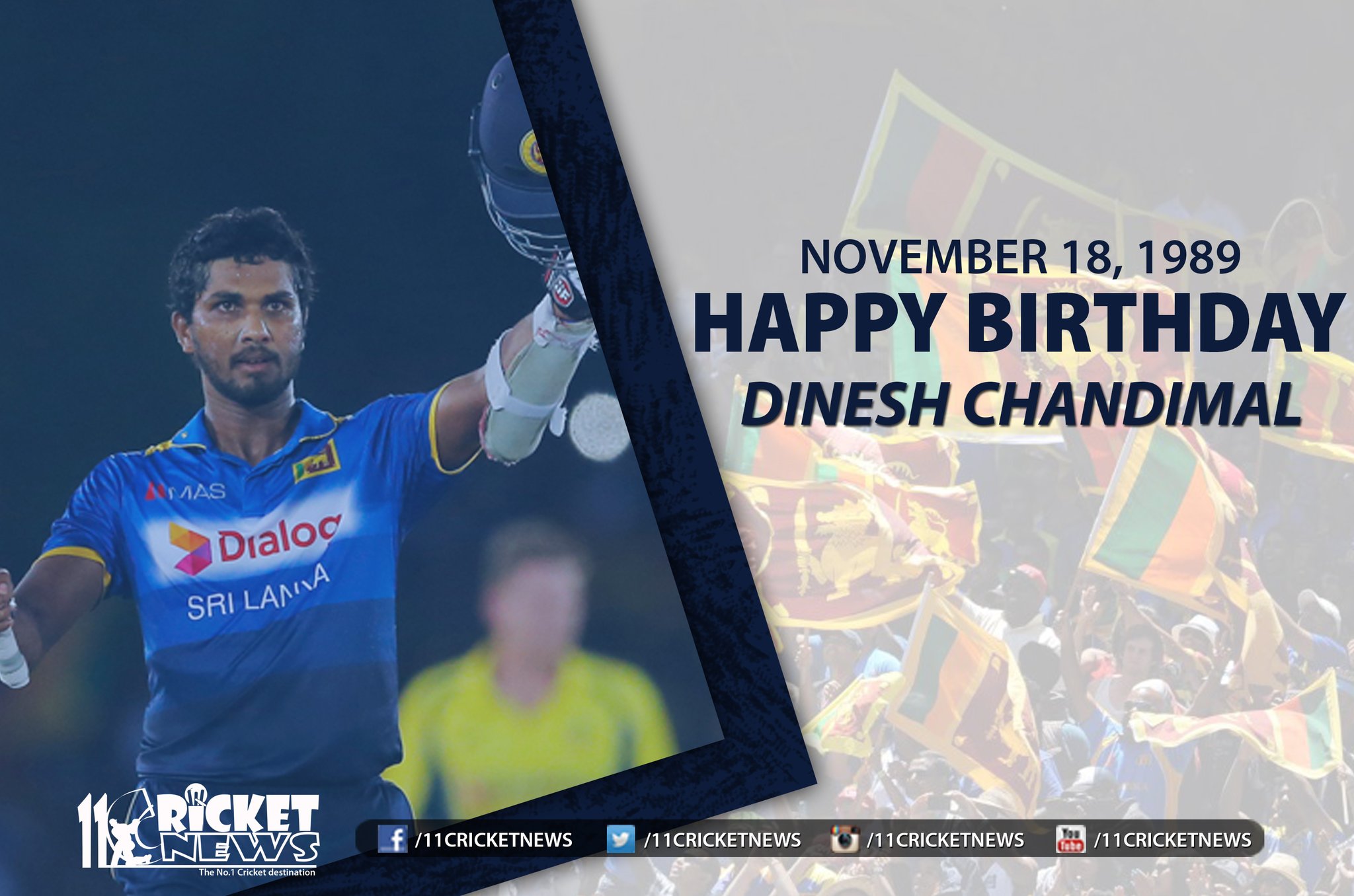 Happy Birthday \" Dinesh Chandimal\" He turns 33 today 