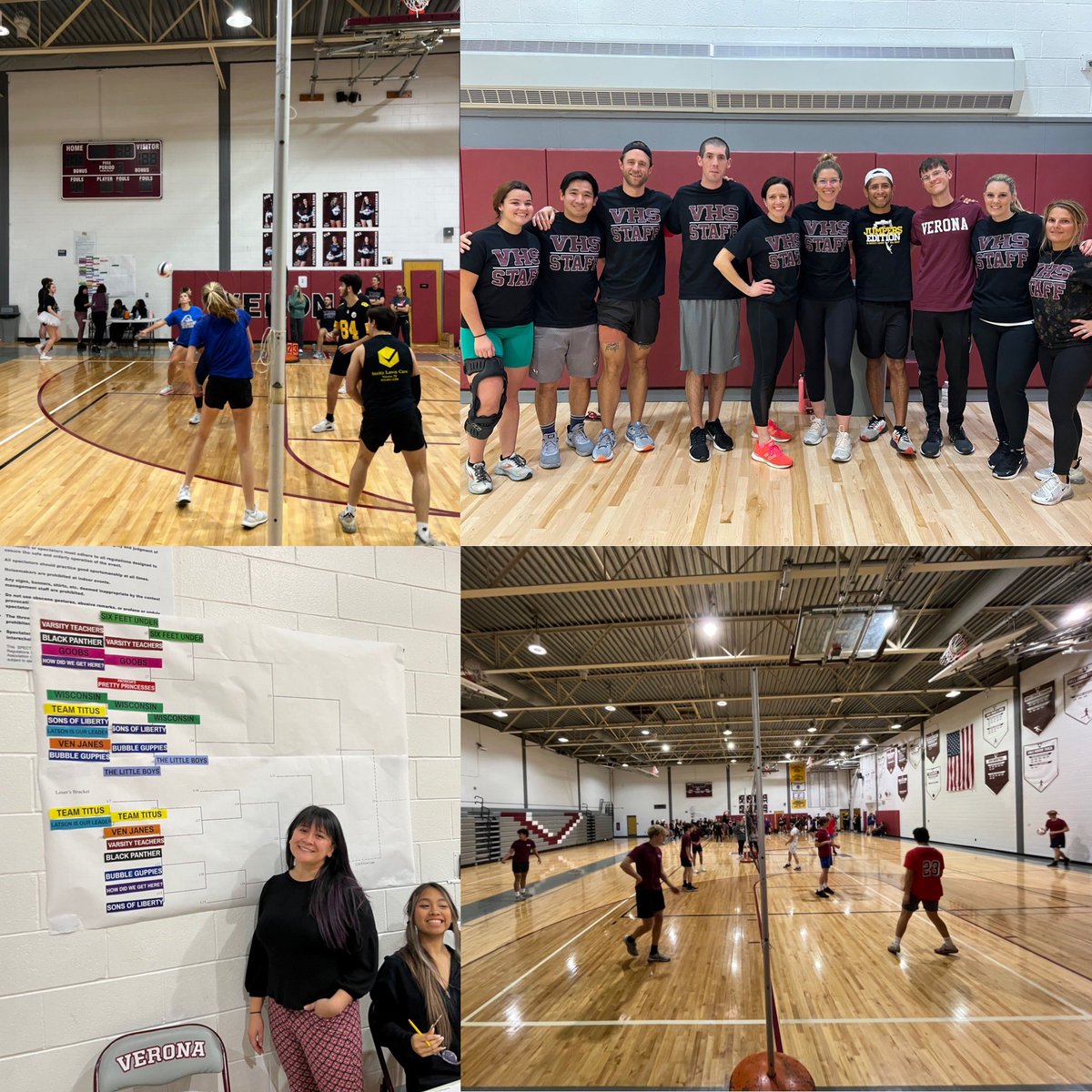 Thanks to our awesome teacher team and bracket master Ms.Carvajal for helping to make the 2nd annual Student Council volleyball tournament a success. <a href="/TeachVerona/">TeachVerona</a> <a href="/mckmcl/">McKelvey-McLaughlin</a>
