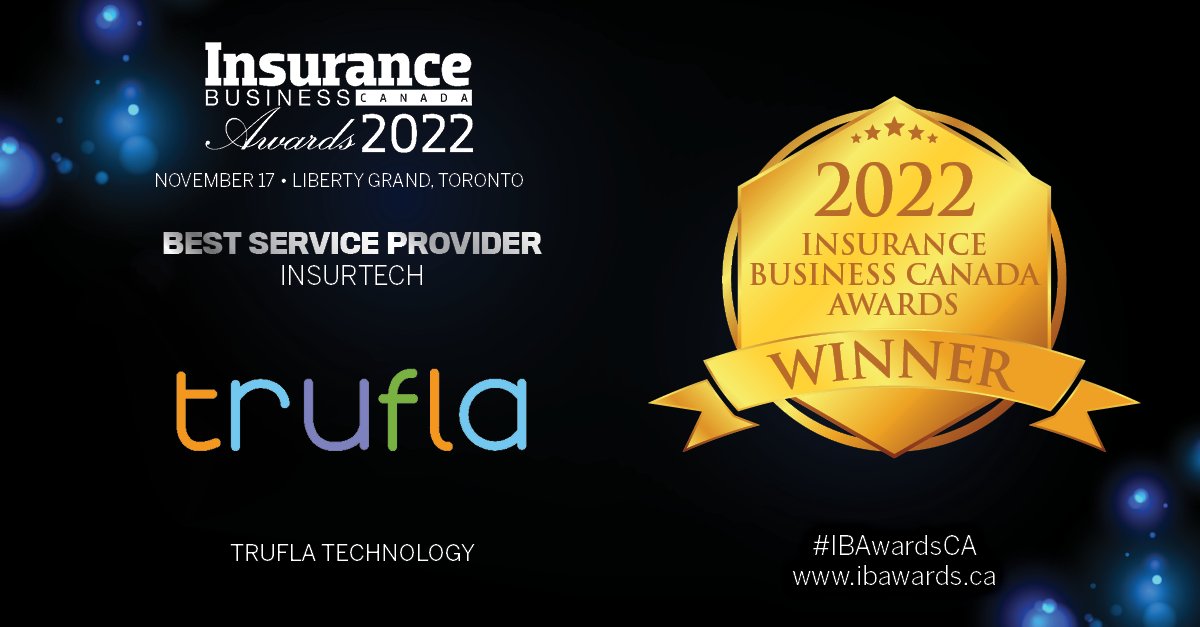 Congratulations to <a href="/Trufla_tech/">trufla</a> for winning this year’s Best Service Provider  (InsurTech) award at the 2022 Insurance Business Canada Awards! #IBAwardsCA

hubs.ly/Q01sDwk30