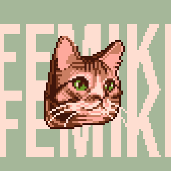 jfemiki's tweet photo. little commission for @mindsoru jussst finished!
+ preparation sketch🐱 

#process #pixelart https://t.co/oFLB8lMlZC