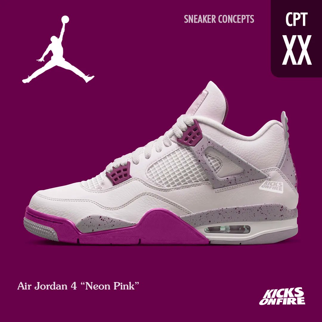 KicksOnFire on X: "SNEAKER CONCEPTS: Air Jordan 4 “Neon Pink” 💥💕  https://t.co/nz2HaXS3mc" / X